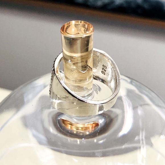 ✨✨Sterling Silver Heart Pave Band✨✨ - Picture 7 of 8